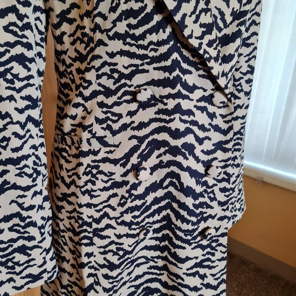 Good American Sand Zebra Double Breasted Blazer Size 1 Small Animal Print NWT - Picture 6 of 10